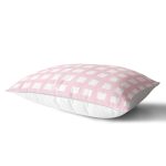 - Rh-Dik-5236pembe-Gorsel2 - Realhomes Pembe Zeminde Geometrik Kare Motifli Dekoratif Dikdörtgen Yastık Kılıfı Realhomes