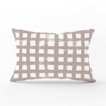 Vizon Zeminde Geometrik Kare Motifli Dekoratif Dikdörtgen Yastık Kılıfı Realhomes