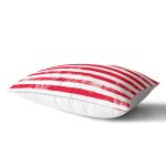 Kırmızı Çizgili Motifli Dekoratif Modern Dikdörtgen Yastık Kılıfı Realhomes