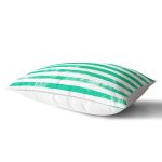 Yeşil Çizgili Motifli Dekoratif Modern Dikdörtgen Yastık Kılıfı Realhomes