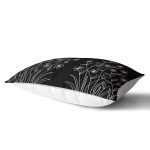 - Rh-Dik-5242-Gorsel2 - Realhomes Siyah Zemin Üzerinde Çiçek Motifli Özel Tasarım Dikdörtgen Kırlent Kılıfı Realhomes