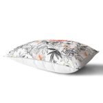 Karakalem Çizim Gül Motiflı Özel Tasarım Dikdörtgen Kırlent Kılıfı Realhomes