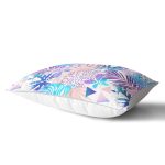 - Rh-Dik-5265-Gorsel2 - Realhomes Beyaz Zemind Renkli Ananas Yaprakları Desenli Dijital Baskılı Modern Dikdörtgen Kırlent Kılıfı Realhomes