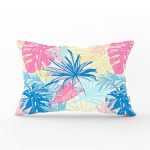 - Rh-Dik-5270-Gorsel1 - Realhomes RealHomes Özel Tasarım Renkli Yaprak Motifli Dikdörtgen Kırlent Kılıfı Realhomes