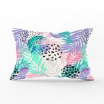 - Rh-Dik-5272-Gorsel1 - Realhomes Sulu Boya Yaprak Desenli Dekoratif Modern Dikdörtgen Yastık Kılıfı Realhomes