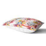 Geometrik Soyut Desenli Rengarenk Yaprak Motifli Dikdörtgen Kırlent Kılıfı Realhomes