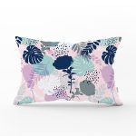 - Rh-Dik-5275-Gorsel1 - Realhomes RealHomes Tropik Yaprak Motifli Dekoratif Dijital Baskılı Dikdörtgen Kırlent Kılıfı Realhomes