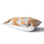 Mermer Zeminde Kurumuş Yaprak Dijital Basklılı Dekoratif Dikdörtgen Kırlent Kılıfı Realhomes