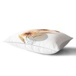 Beyaz Zemin Üzerinde Kurumuş Çiçek Motifli Modern Dikdörtgen Yastık Kılıfı Realhomes