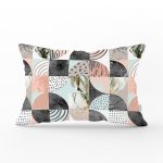 Dekoatif Mermer Desenli Dijital Baskılı Dikdörtgen Kırlent Kılıfı Realhomes