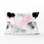 Renkli Yapraklar Desenli Dekoratif Dikdörtgen Kırlent Kılıfı Realhomes