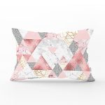 - Rh-Dik-5293-Gorsel1 - Realhomes Geometrik Pembe Ve Gri Mermer Motifli Özel Tasarım Dikdörtgen Yastık Kılıfı Realhomes
