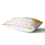 Kare Zeminde Yağlı Boya Çizimli Dekoratif Dikdörtgen Kırlent Kılıfı Realhomes