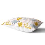 Beyaz Zeminde Sulu Boya Pembe Yan Çizgi Motifli Dikdörtgen Kırlent Kılıfı Realhomes