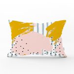 Soyut Sulu Boya Çizim Desenli Modern Dikdörtgen Yastık Kılıfı Realhomes