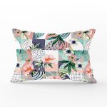 - Rh-Dik-5307-Gorsel1 - Realhomes Geometrik Şekillerde Gül Motifli Özel Tasarım Dikdörtgen Kırlent Kılıfı Realhomes