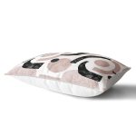 Beyaz Zeminde Soyut Geometrik Çizim Motifli Dikdörtgen Kırlent Kılıfı Realhomes