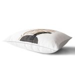 Beyaz Zemin Üzerinde Gold Yaprak Motifli Dekoratif Dikdörtgen Yastık Kılıfı Realhomes