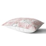 Mermer Desen Temalı Geometrik Yaprak Motifli Dikdörtgen Kırlent Kılıfı Realhomes