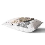 Soyut Çizim Altın Yaprak Desenli Özel Tasarım Dekoratif Dikdörtgen Kırlent Kılıfı Realhomes