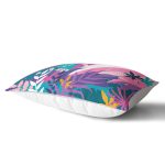 Rengarenk Yaprak Çizimli Modern Özel Tasarım Dikdörtgen Kırlent Kılıfı Realhomes