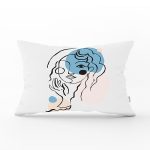 Portre Baskılı Dekoratif Özel Tasarım Dikdörtgen Yastık Kılıfı Realhomes