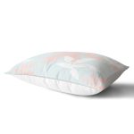 Renkli Zeminde Pembe Ve Beyaz Yaprak Motifli Dekoratif Dikdörtgen Kırlent Kılıfı Realhomes