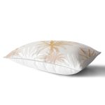 Beyaz Ve Gold Yaprak Desenli Özel Tasarım Modern Dikdörtgen Yastık Kılıfı Realhomes
