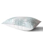 Mavi Yapraklar Üzerinde Nokta Tasarımlı Dikdörtgen Kırlent Kılıfı Realhomes