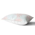 - Rh-Dik-5365-Gorsel2 - Realhomes Renkli Zemin Üzerinde Beyaz Ve Pembe Yaprak Motifli Dikdörtgen Kırlent Kılıfı Realhomes