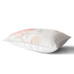 Kırmızı Şeritli Portre Çizimli Özel Tasarımlı Modern Dikdörtgen Kırlent Kılıfı Realhomes