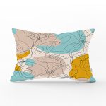 Renkli Puantiye Üzerinde Kelebek Tasarımlı Dikdörtgen Kırlent Kılıfı Realhomes