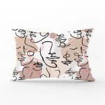 Botanik Portre Dijital Baskılı Özel Tasarım Dikdörtgen Kırlent Kılıfı Realhomes