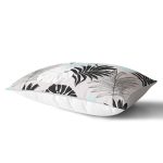 Mavi Zemin Üzerinde Siyah Kurumuş Yaprak Motifli Dekoratif Dikdörtgen Kırlent Kılıfı Realhomes