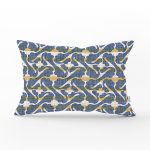 Gri Zemin Üzerinde Kahverengi Kot Çizgili Dekoratif Dikdörtgen Yastık Kılıfı Realhomes