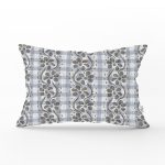 Kot Zeminli Dekoratif Çiçek Motifli Dikdörtgen Kırlent Kılıfı Realhomes