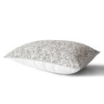 Gri Kot Zeminde Çiçek Ve Dal Motifli Özel Tasarım Dikdörtgen Kırlent Kılıfı Realhomes