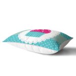 Cup Cake Desenli Dijital Baskılı Dekoratif Dikdörtgen Yastık Kırlent Kılıfı Realhomes