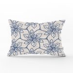 - Rh-Dik-5403-Gorsel1 - Realhomes Gri Zemiminde Geometrik Çiçek Motifli Dikdörtgen Kırlent Kılıfı Realhomes