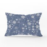 Kot Zemin Üzerinde Kar Tanesi Baskılı Özel Tasarım Dikdörtgen Yastık Kılıfı Realhomes