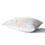 - Rh-Dik-5415-Gorsel2 - Realhomes Gökyüzü Zemin Üzerinde Beyaz Ve Pembe Yaprak Tasarımlı Dikdörtgen Kırlent Kılıfı Realhomes