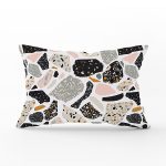 Geometrik Mermer Desenli Özel Tasarım Dijital Baskılı Dikdörtgen Kırlent Kılıfı Realhomes