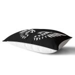 Siyah Zemin İçinde Görünen Beyaz Kanatlar Dekoratif Dikdörtgen Kırlent Kılıfı Realhomes