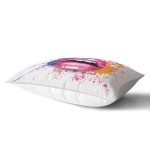 - Rh-Dik-5482-Gorsel2 - Realhomes Sulu Boya Dudak Temalı Dekoratif Özel Tasarım Dikdörtgen Kırlent Kılıfı Realhomes