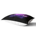 Siyah Zeminde Palmiye Ağaçları Ve Kuş Desenli Dikdörtgen Kırlent Kılıfı Realhomes