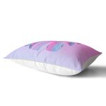 Toz Mavisi Zeminli Tropik Yapraklı Özel Tasarım Dekoratif Dikdörtgen Yastık Kılıfı Realhomes