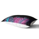 - Rh-Dik-5521-Gorsel2 - Realhomes Siyah Zeminli Tropik Yapraklı Özel Tasarım Dekoratif Dikdörtgen Kırlent Kılıfı Realhomes