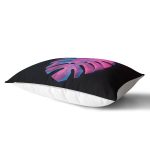 - Rh-Dik-5522-Gorsel2 - Realhomes Siyah Zeminli Tropik Yapraklı Modern Dikdörtgen Kırlent Kılıfı Realhomes