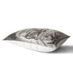 Siyah Beyaz Zeminde Kral Ve Kraliçe Motifli Dekoratif Dikdörtgen Kırlent Kılıfı Realhomes