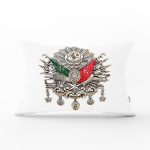 - Rh-Dik-5541-Gorsel1 - Realhomes  Beyaz Zeminde Osmanlı Devlet Arması Modern Dikdörtgen Kırlent Kılıfı Realhomes